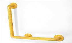 L Shaped Plastic Support/ Grab Rails Blue and Yellow Easibathe